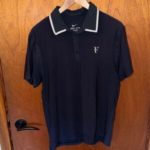 NIKE ROGER FEDERER RF 2010 US OPEN NYC TENNIS POLO SHIRT SIZE MENS LARGE